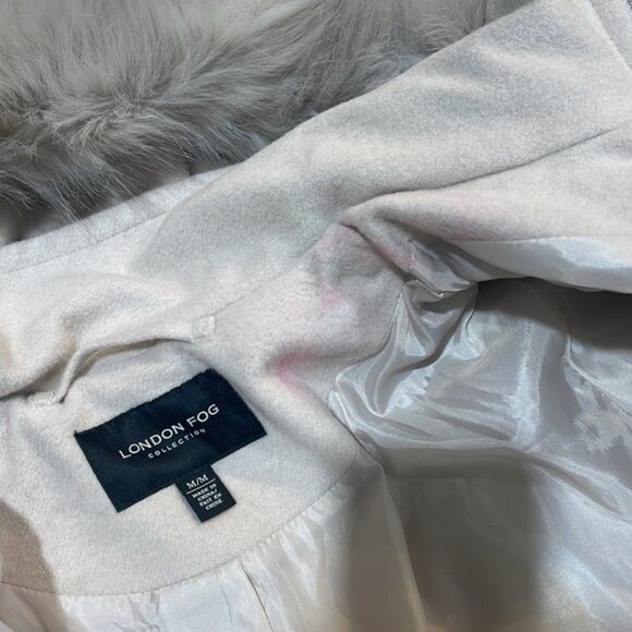LONDON FOG Faux Fur-Trimmed Wool-Blend Jacket - Picture 8 of 8